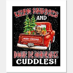 Warm Snuggles And Dogue De Bordeauzx Cuddles Ugly Christmas Sweater Posters and Art